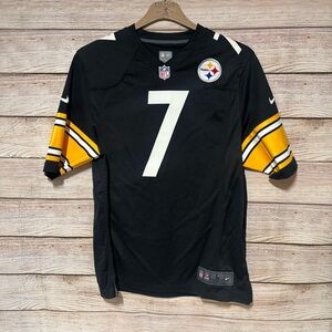 Nike Black and Gold Football Jersey #7